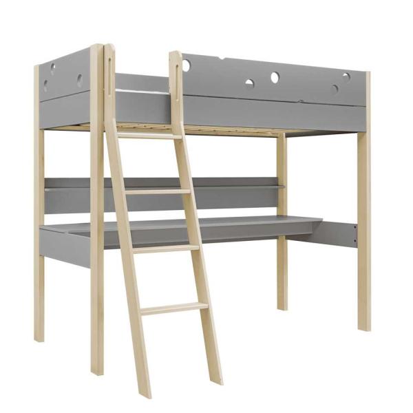 Funflex Hochbett mit Schreibtisch und Regal